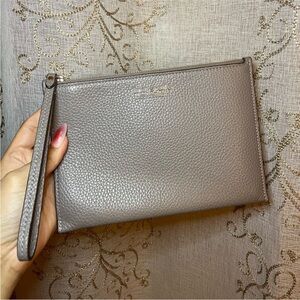 Kate Spade New York Leather Wristlet Pouch - Taupe